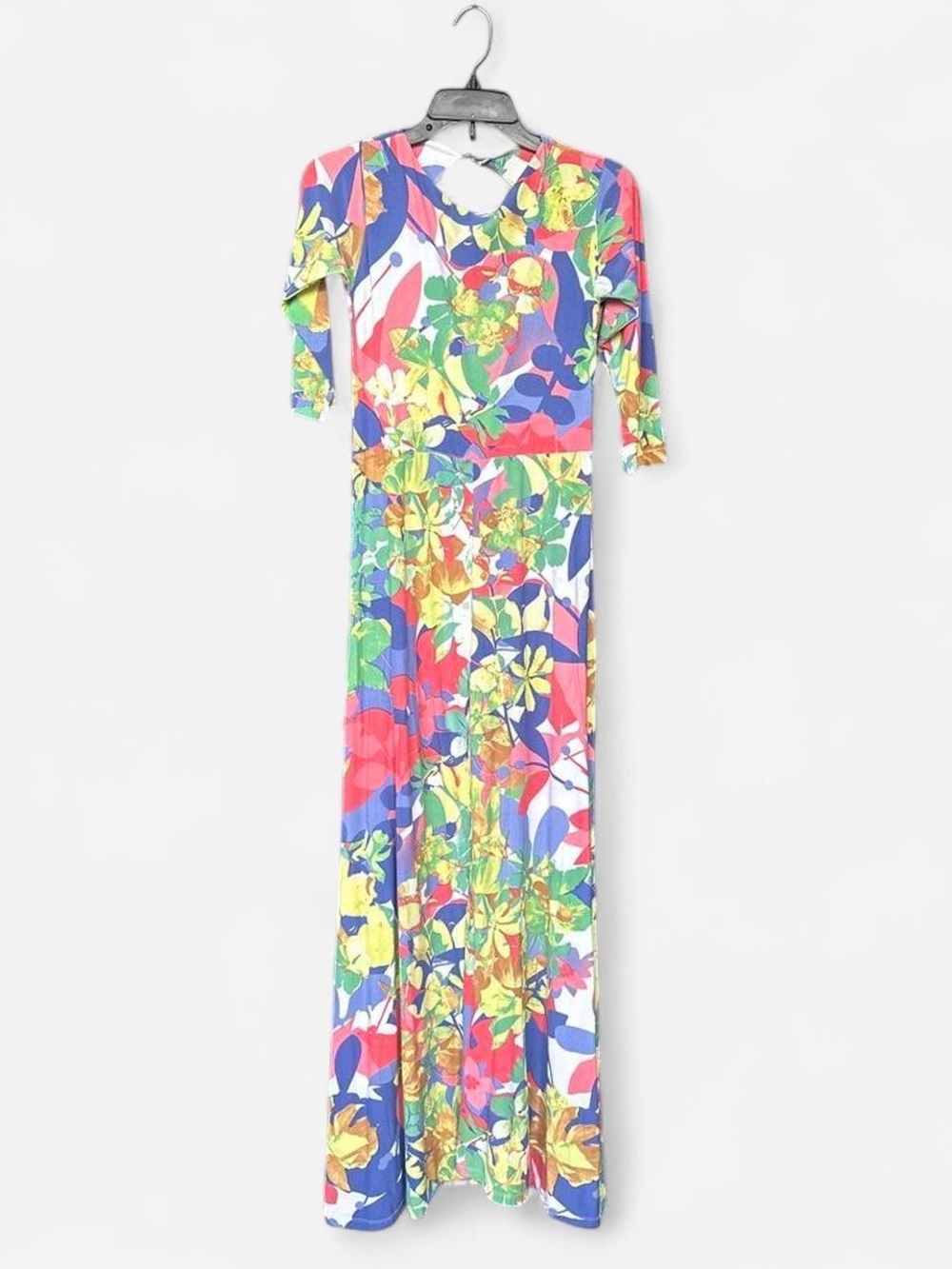 Bright Floral Multicolor Maxi Dress - Women's